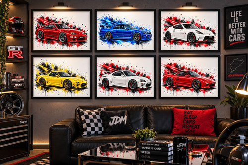 Jdm car art print skyline - car, a4